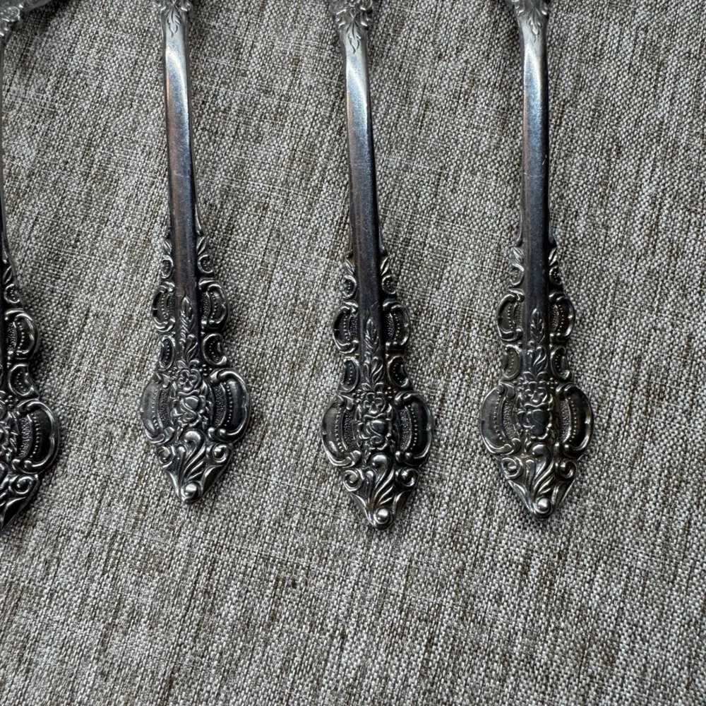 Oxford Hall Exquisite Stainless‎ Teaspoons Set of 5 Sutherland Floral Flatware